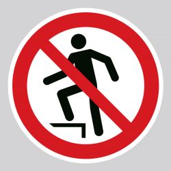 Autocollant Panneau interdiction de marcher sur la surface - ISO7010 - P019