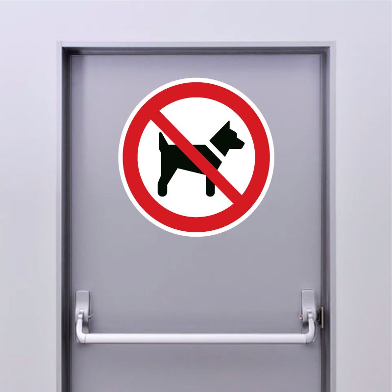 Autocollant Panneau interdit aux chiens - ISO7010 - P021