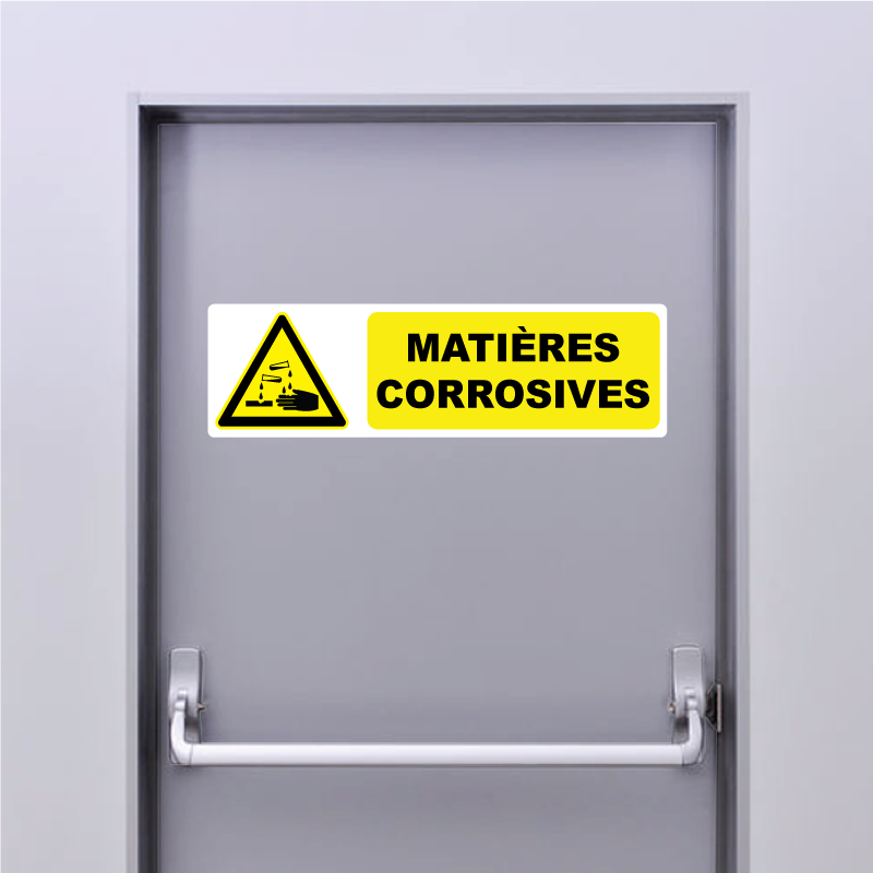 Sticker Panneau Matières Corrosives