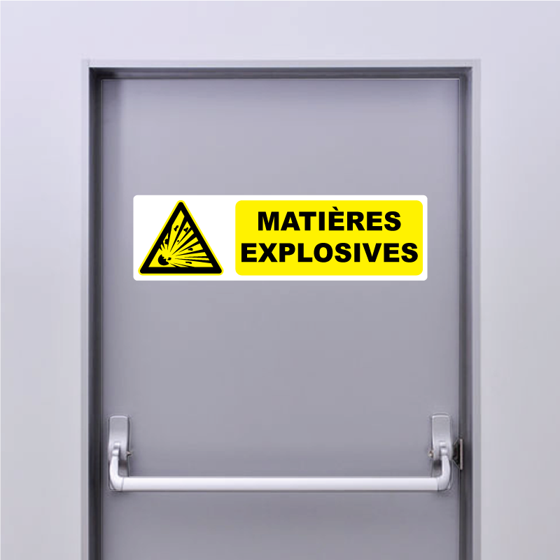 Sticker Panneau Matières explosives