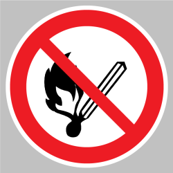 Autocollant Flammes nues interdites